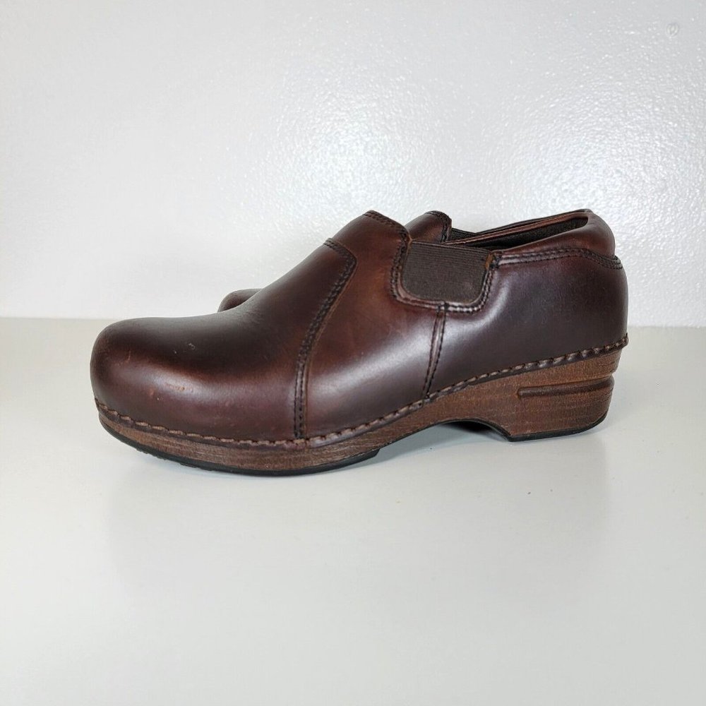 Dansko XP Dark Brown Pull Up Women's Clogs - Size 37